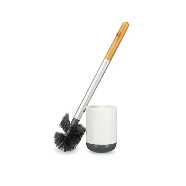 full-circle-quick-drying-toilet-brush-elegant-ceramic-base-with-bamboo-recycled- image 1