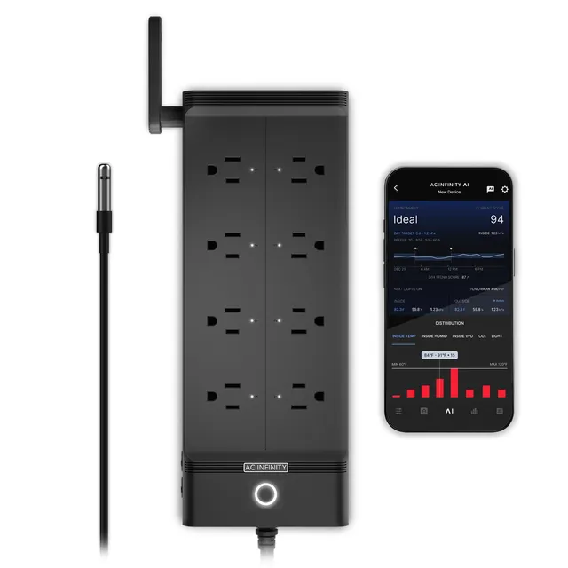 ac-infinity-outlet-ai-smart-wifi-power-strip-with-dual-zone-temperature-humidity image 1