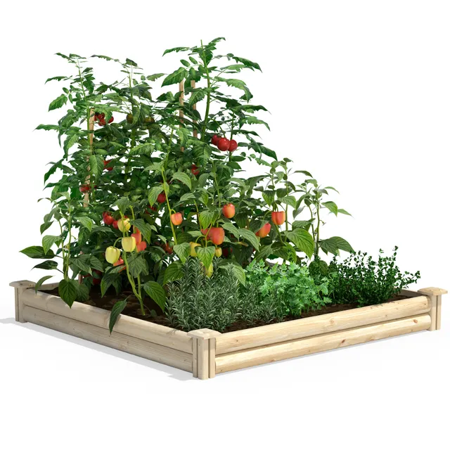 greenes-fence-spruce-raised-garden-bed-4-ft-x-4-ft-x-5-5-in-rcpl446-modular-expa image 1