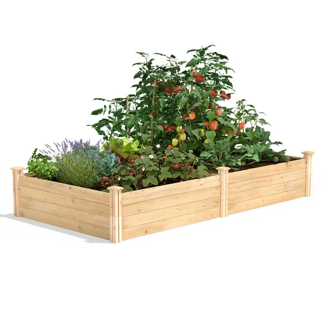 greenes-fence-classic-cedar-raised-garden-bed-4-ft-x-8-ft-x-14-in-rc12s28b-c image 1