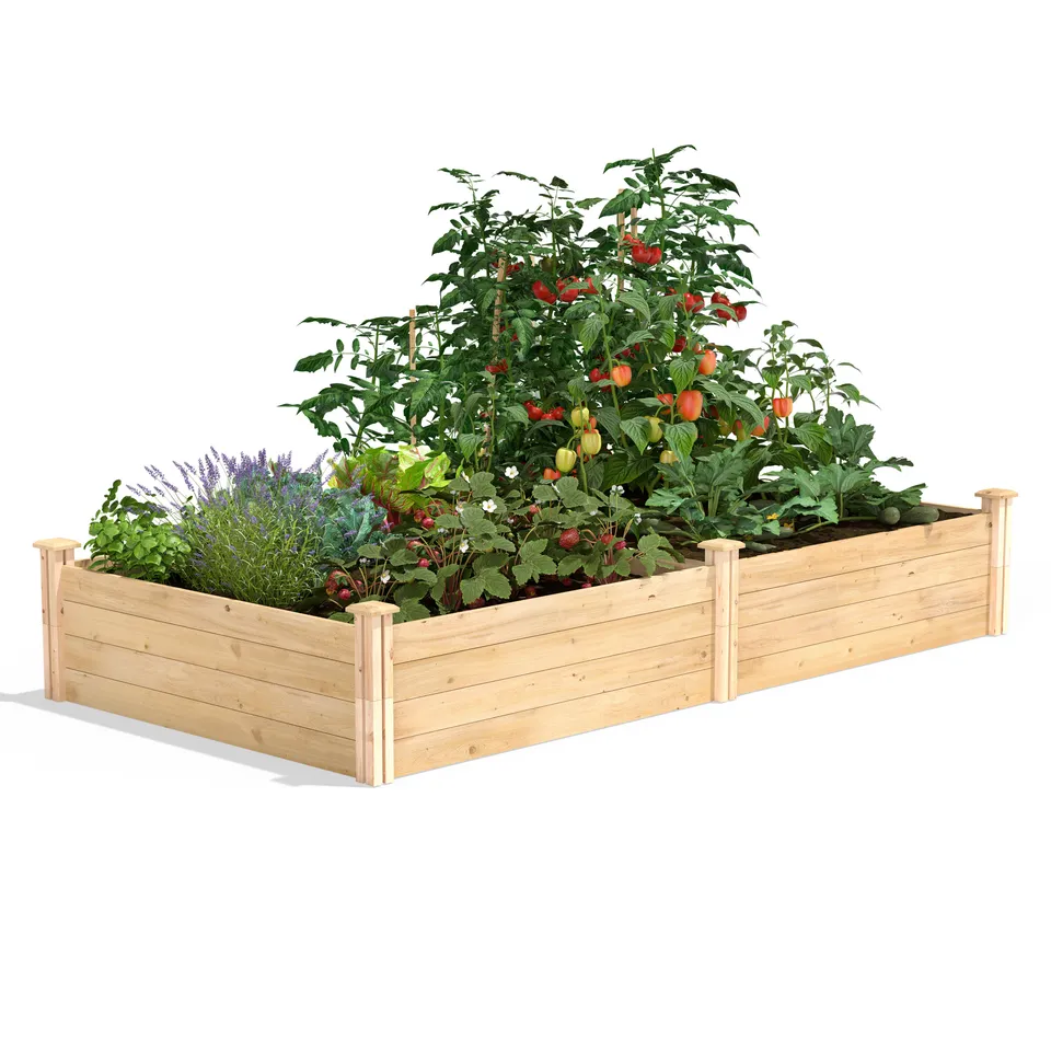 greenes-fence-classic-cedar-raised-garden-bed-4-ft-x-8-ft-x-14-in-rc12s28b-c image 1