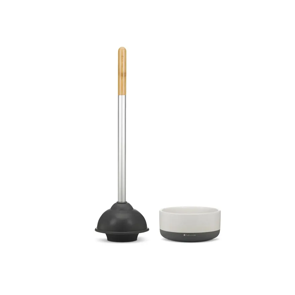 full-circle-quick-drying-toilet-plunger-royal-plunge-with-ceramic-base-and-dry-e image 1