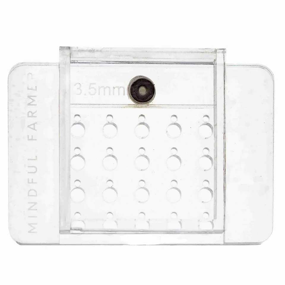 soil-block-drop-seeder-mini-20-complete-set-by-mindful-farmer-acrylic-precision image 1