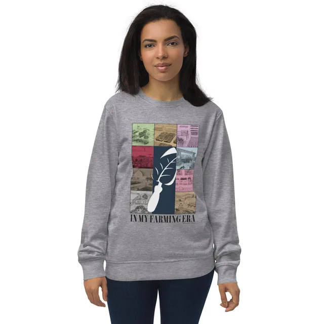 bootstrap-farmer-farming-era-unisex-organic-sweatshirt image 1