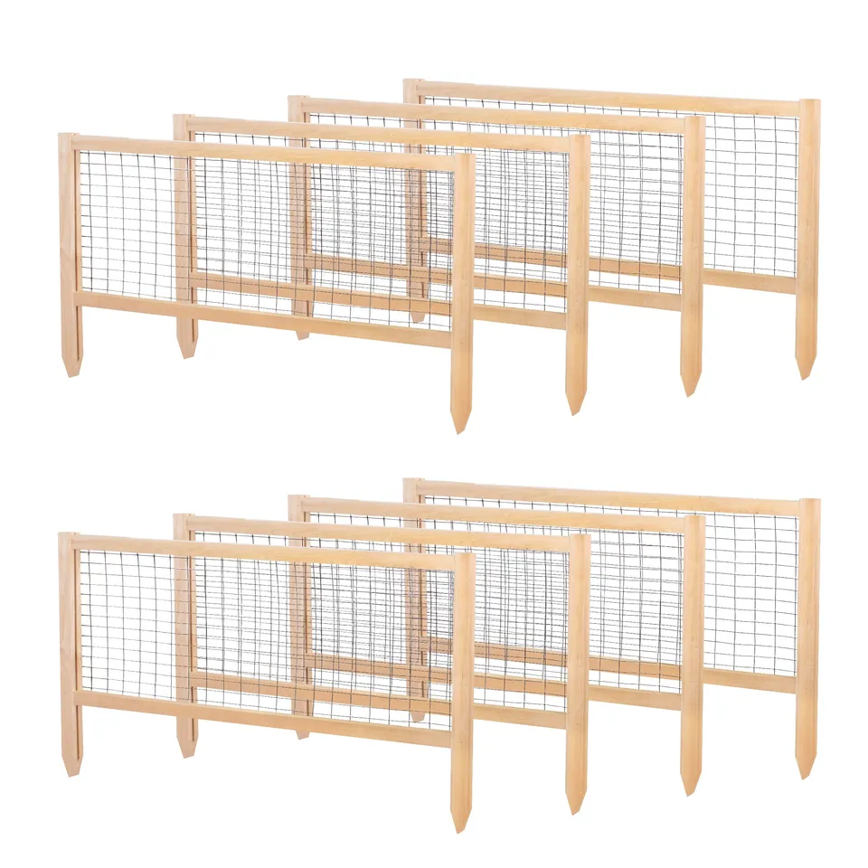 greenes-fence-critterguard-cedar-fence-set-for-4-ft-x-8-ft-raised-bed-rccg8pk image 1