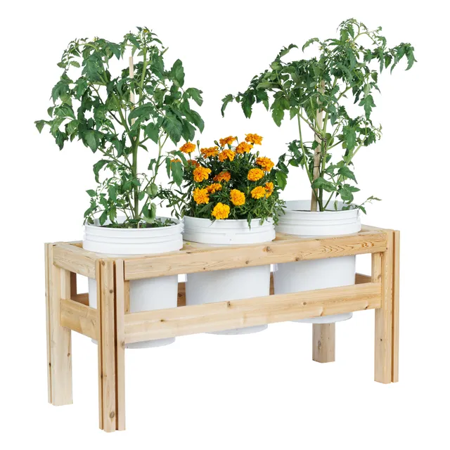 greenes-fence-three-bucket-elevated-cedar-wood-garden-frame-rcbg3s-16-rcbg3t-12 image 1