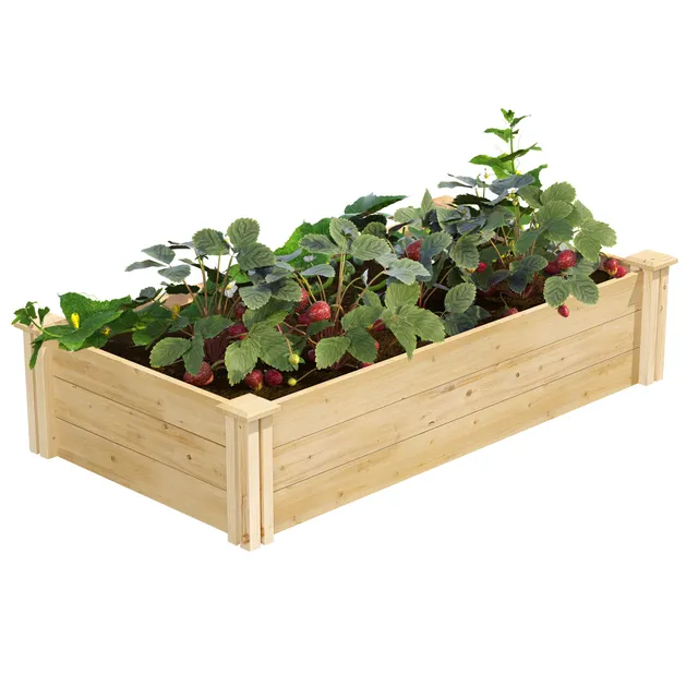 greenes-fence-classic-cedar-raised-garden-bed-2-ft-x-4-ft-x-10-in-1-2-in-thick-r image 1