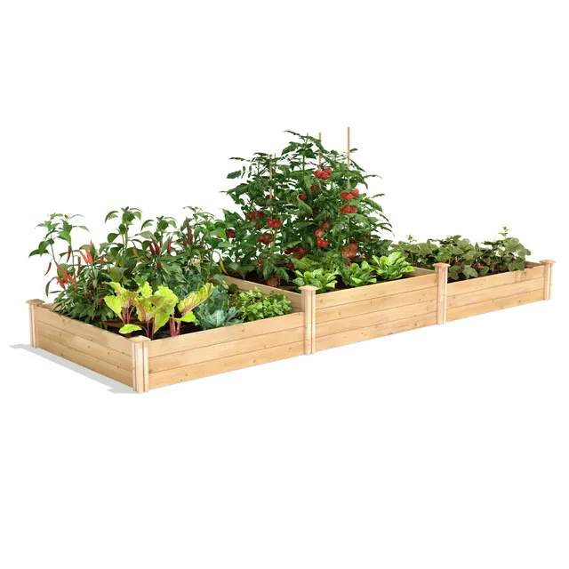 greenes-fence-premium-cedar-raised-garden-bed-tall-tiers-4-ft-x-12-ft-3-4-in-thi image 1