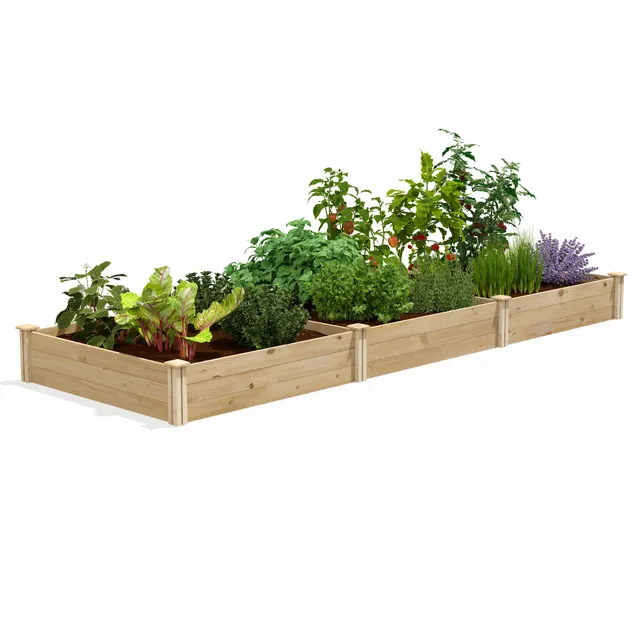 greenes-fence-premium-cedar-raised-garden-bed-4-ft-x-12-ft-x-10-5-in-3-4-in-thic image 1