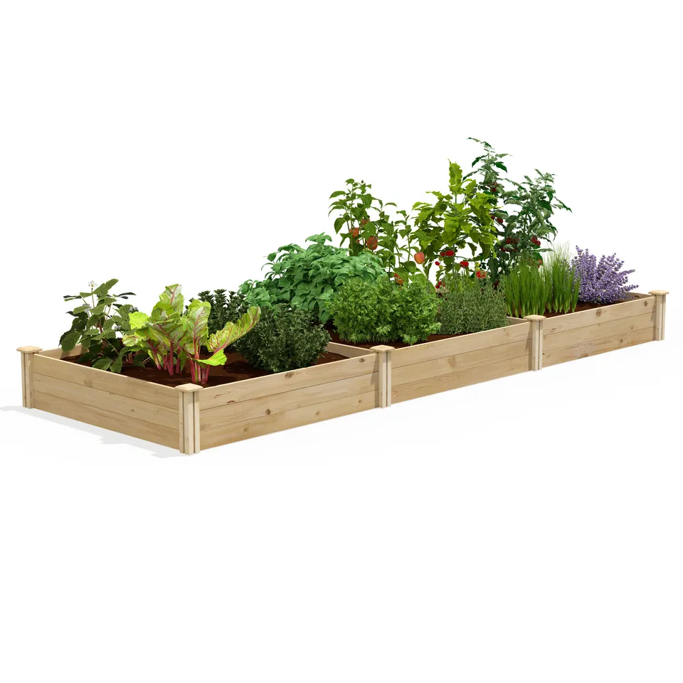 greenes-fence-premium-cedar-raised-garden-bed-4-ft-x-12-ft-x-10-5-in-3-4-in-thic image 1