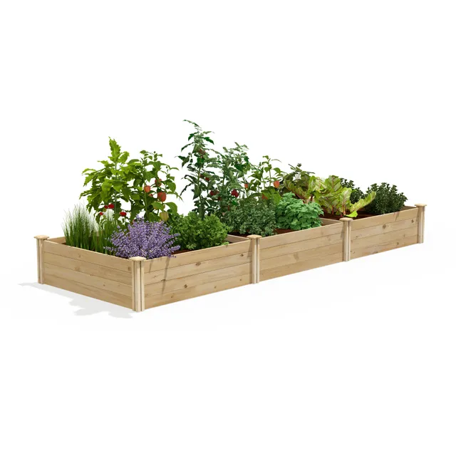 greenes-fence-premium-cedar-raised-garden-bed-4-ft-x-12-ft-x-14-in-3-4-in-thick- image 1