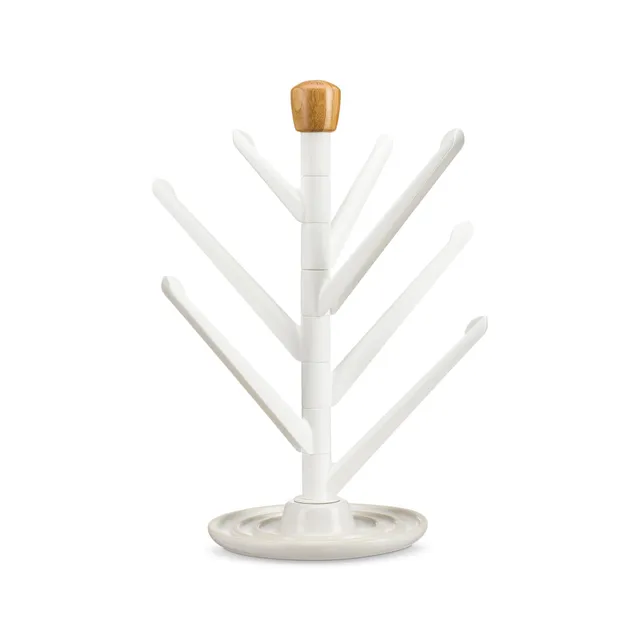 full-circle-branch-out-dish-drying-rack-upright-bamboo-recycled-plastic-compact- image 1