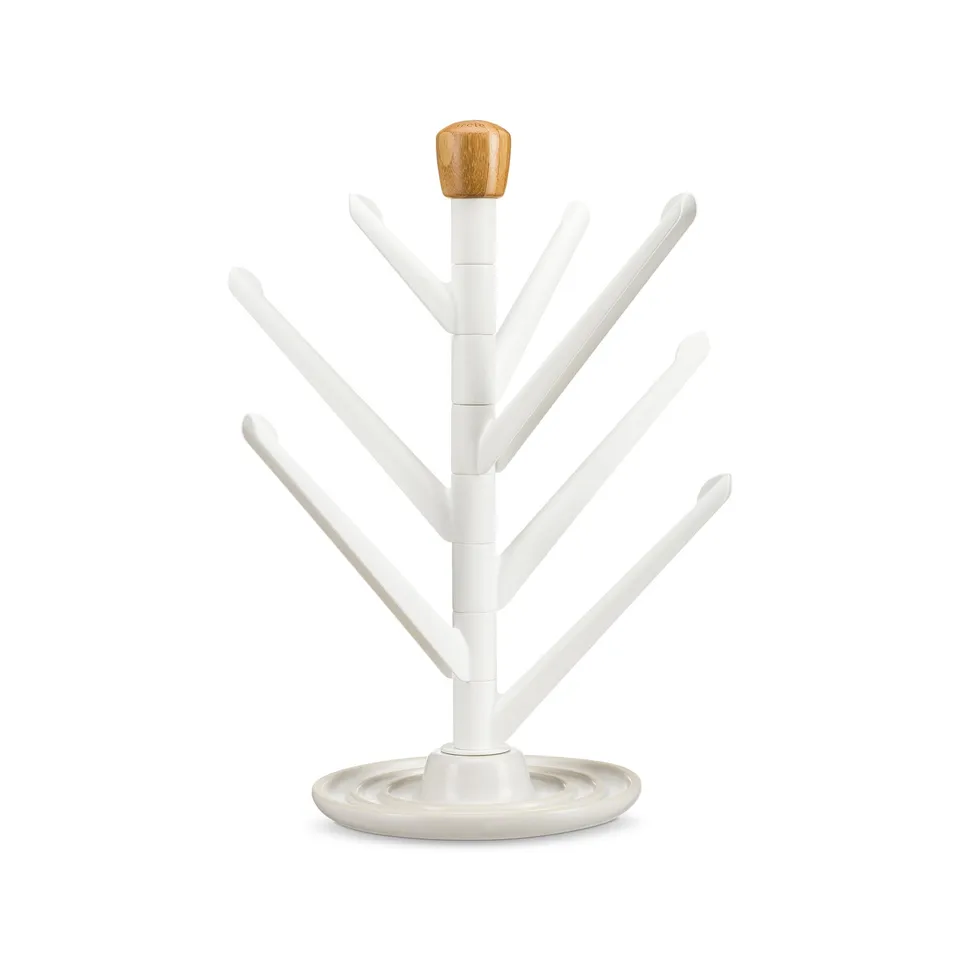 full-circle-branch-out-dish-drying-rack-upright-bamboo-recycled-plastic-compact- image 1