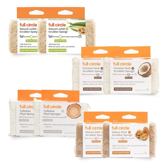 full-circle-scrub-squad-sampler-variety-pack-of-plant-based-scrubbers image 1