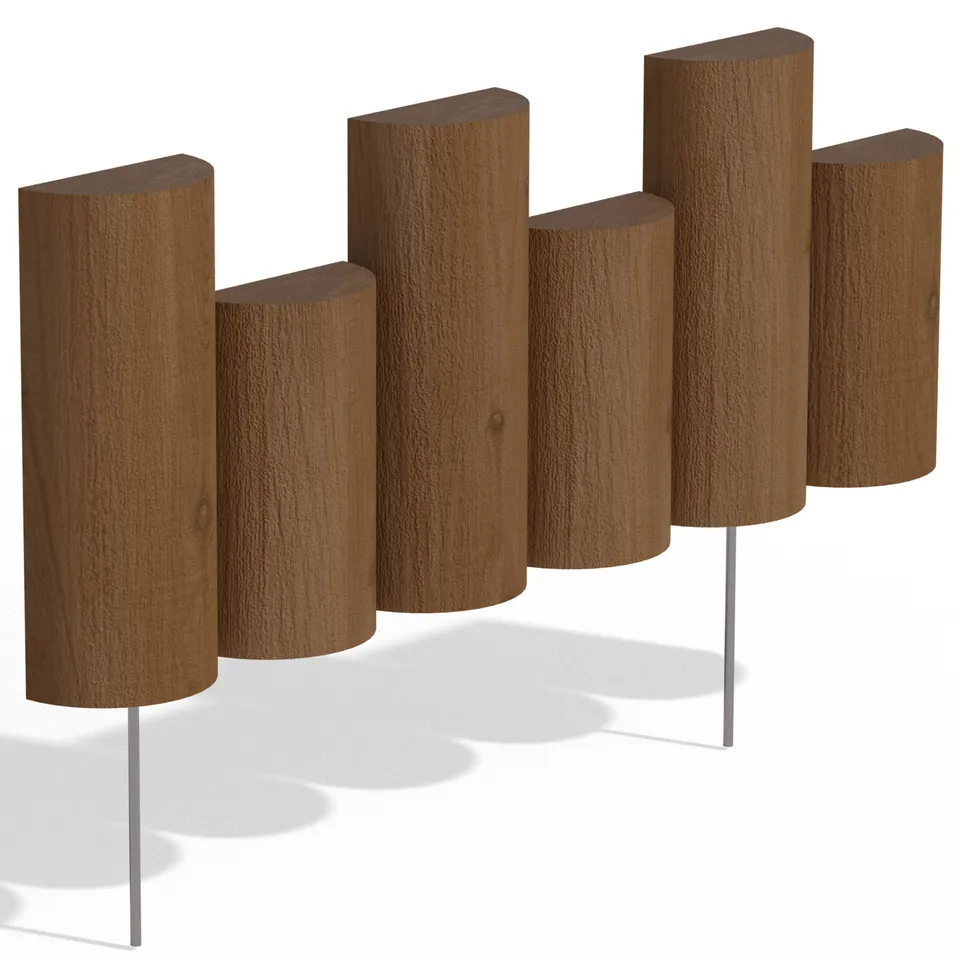 greenes-fence-wooden-half-log-staggered-lawn-edging-18-in-x-7-in-rc32b image 1