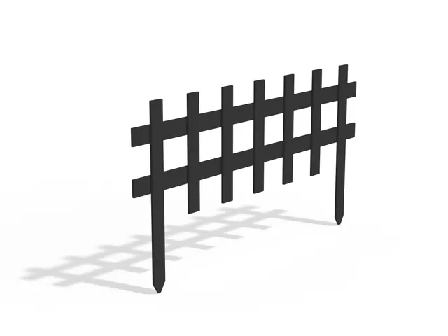 greenes-fence-black-wooden-garden-picket-fence-36-in-x-18-in-12-pack-rc75k-12pk image 1