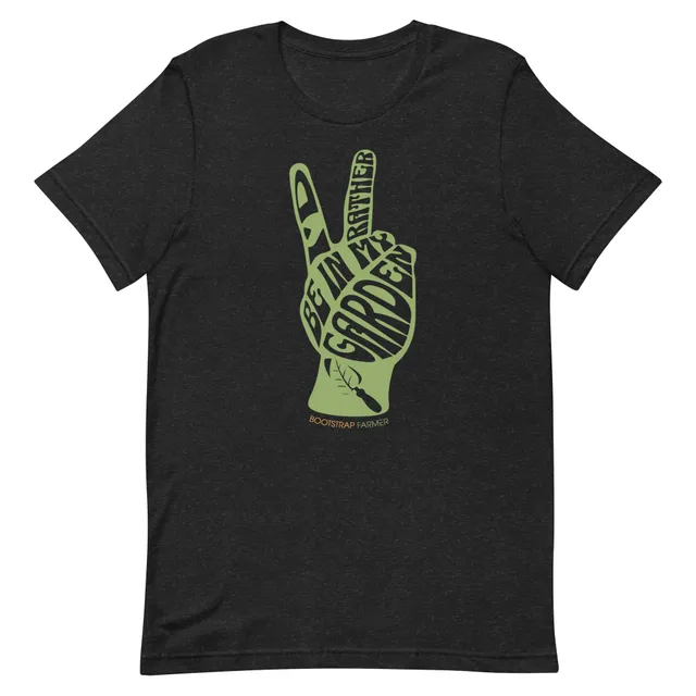 bootstrap-farmer-i-d-rather-be-in-my-garden-unisex-cotton-t-shirt image 1