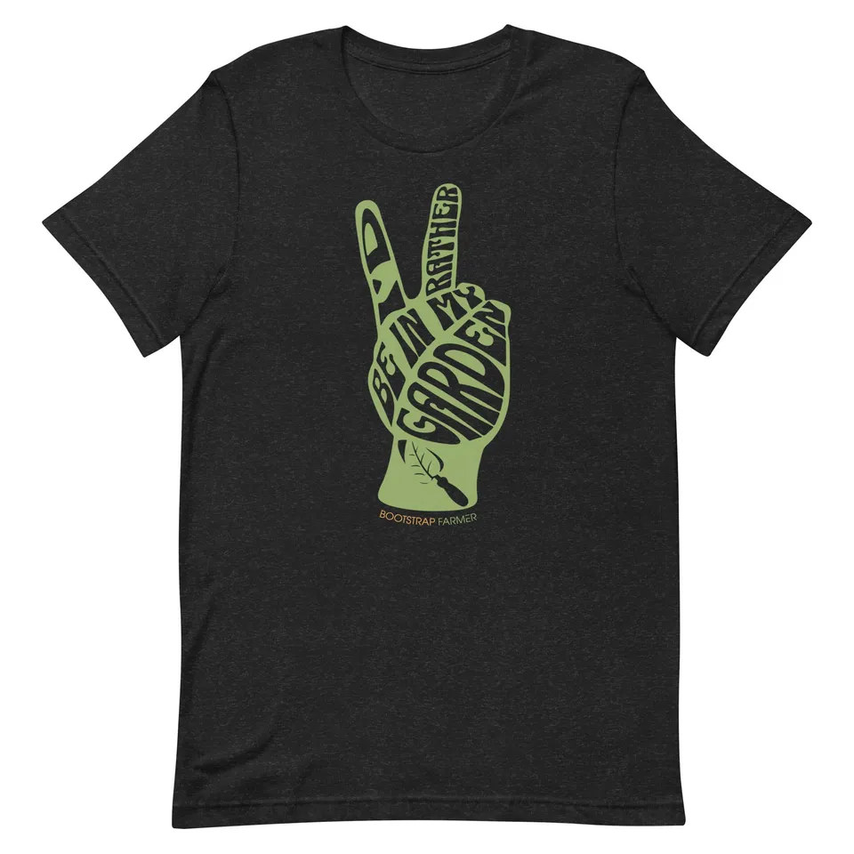 bootstrap-farmer-i-d-rather-be-in-my-garden-unisex-cotton-t-shirt image 1