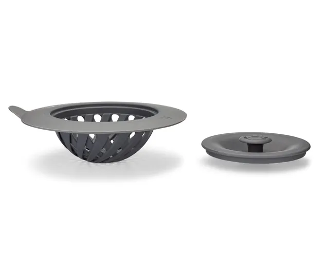 full-circle-catch-close-sink-strainer-gray-recycled-plastic-stopper-strainer-com image 1