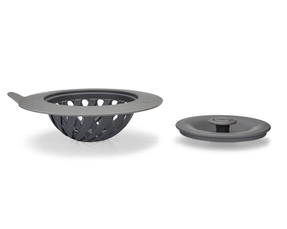 full-circle-catch-close-sink-strainer-gray-recycled-plastic-stopper-strainer-com image 1