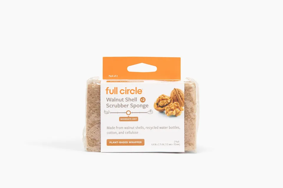 full-circle-walnut-shell-scrubber-sponge image 1