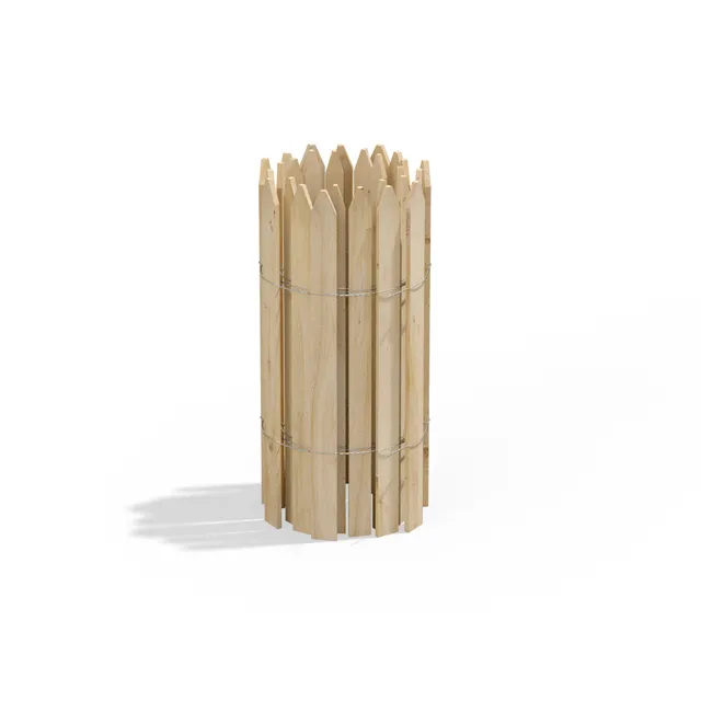 greenes-fence-rc14cs-2pk-natural-cedar-garden-picket-fence-with-cedar-stake-inst image 1