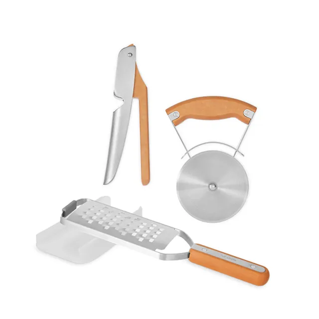 full-circle-pizza-party-3-piece-tool-set-stainless-steel-wood-composite-handles- image 1