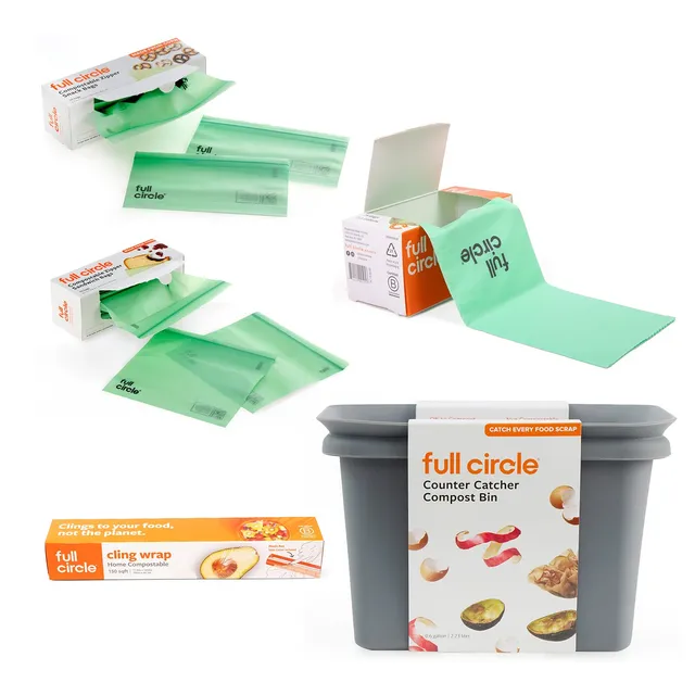 full-circle-compost-like-a-pro-starter-kit-compost-bin-compostable-bags-wrap image 1
