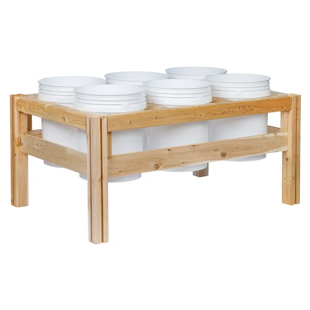 greenes-fence-six-bucket-elevated-cedar-wood-garden-frame-43-in-x-28-in-20-or-30 image 1