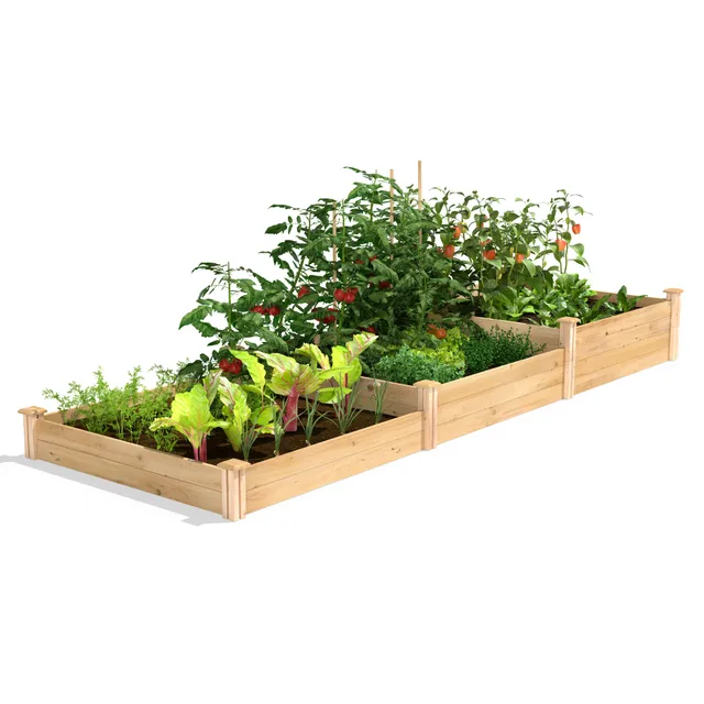 greenes-fence-premium-cedar-raised-garden-bed-3-tiered-4-ft-x-12-ft-3-4-in-thick image 1