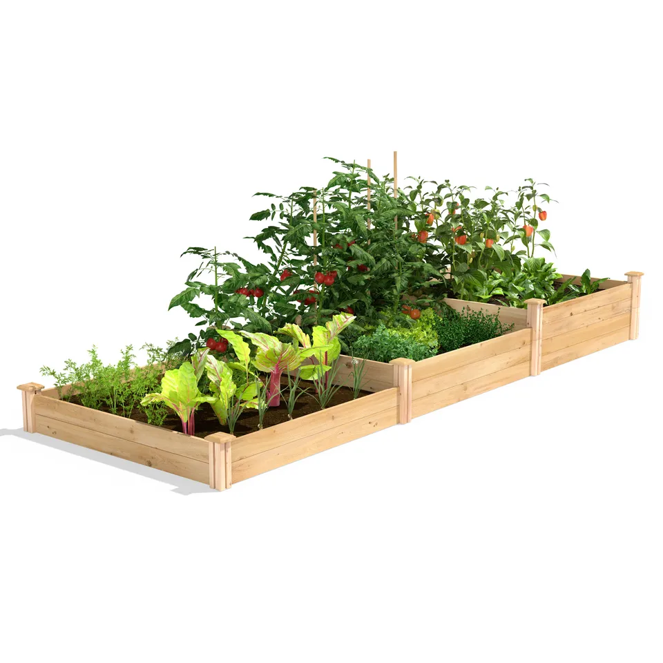 greenes-fence-premium-cedar-raised-garden-bed-3-tiered-4-ft-x-12-ft-3-4-in-thick image 1