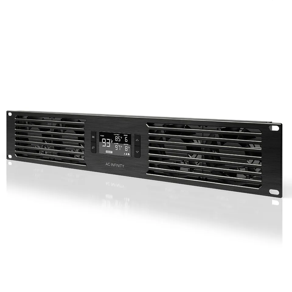 ac-infinity-cloudplate-t7-rack-mount-fan-panel-2u-exhaust-airflow-for-cooling-av image 1