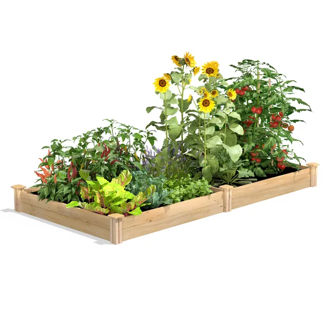 greenes-fence-premium-cedar-raised-garden-bed-4-ft-x-8-ft-x-7-in-3-4-in-thick-rc image 1