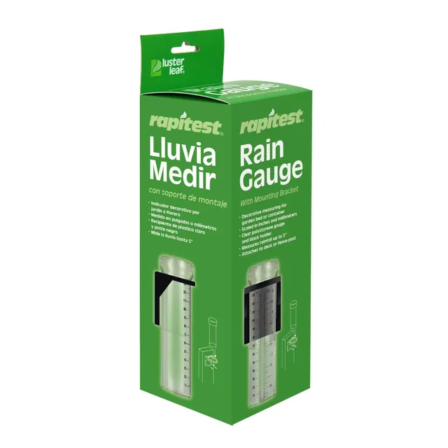 luster-leaf-rapitest-rain-gauge-with-bracket-1638-5-inch-capacity-clear-markings image 1