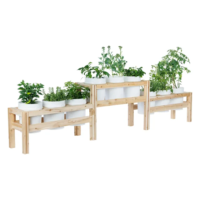 greenes-fence-two-tier-nine-bucket-elevated-cedar-wood-garden-frame-125-in-x-16- image 1