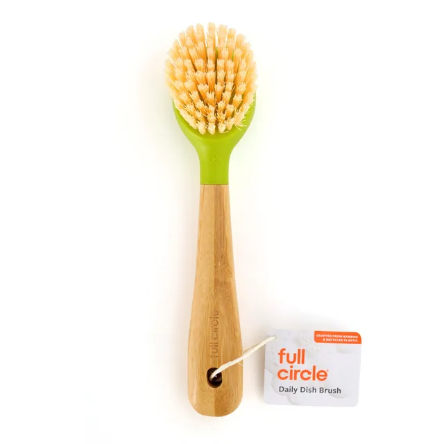full-circle-the-daily-dish-brush-green-sustainable-bamboo-recycled-plastic image 1