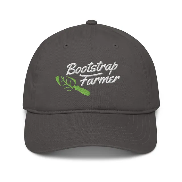 seed-savers-society-organic-embroidered-hat-bootstrap-farmer-100-organic-cotton image 1
