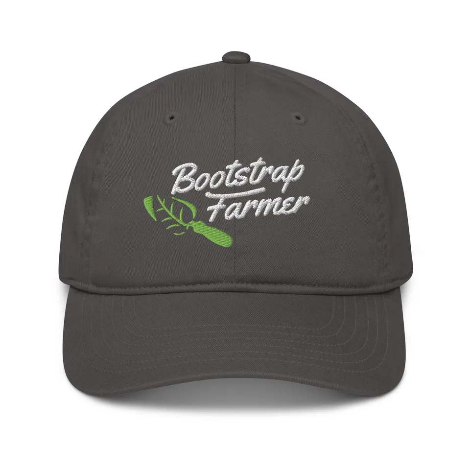 seed-savers-society-organic-embroidered-hat-bootstrap-farmer-100-organic-cotton image 1