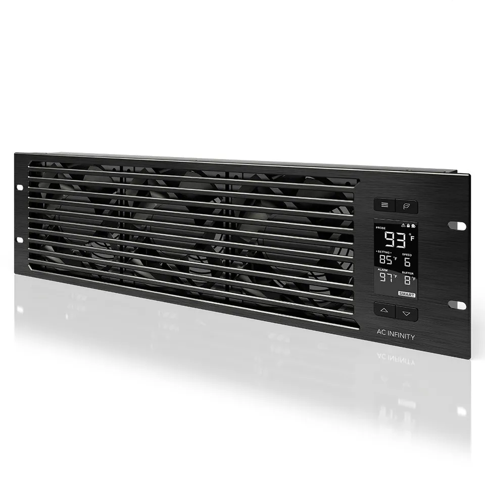 ac-infinity-cloudplate-t9-rack-mount-fan-panel-3u-exhaust-airflow-for-cooling-av image 1