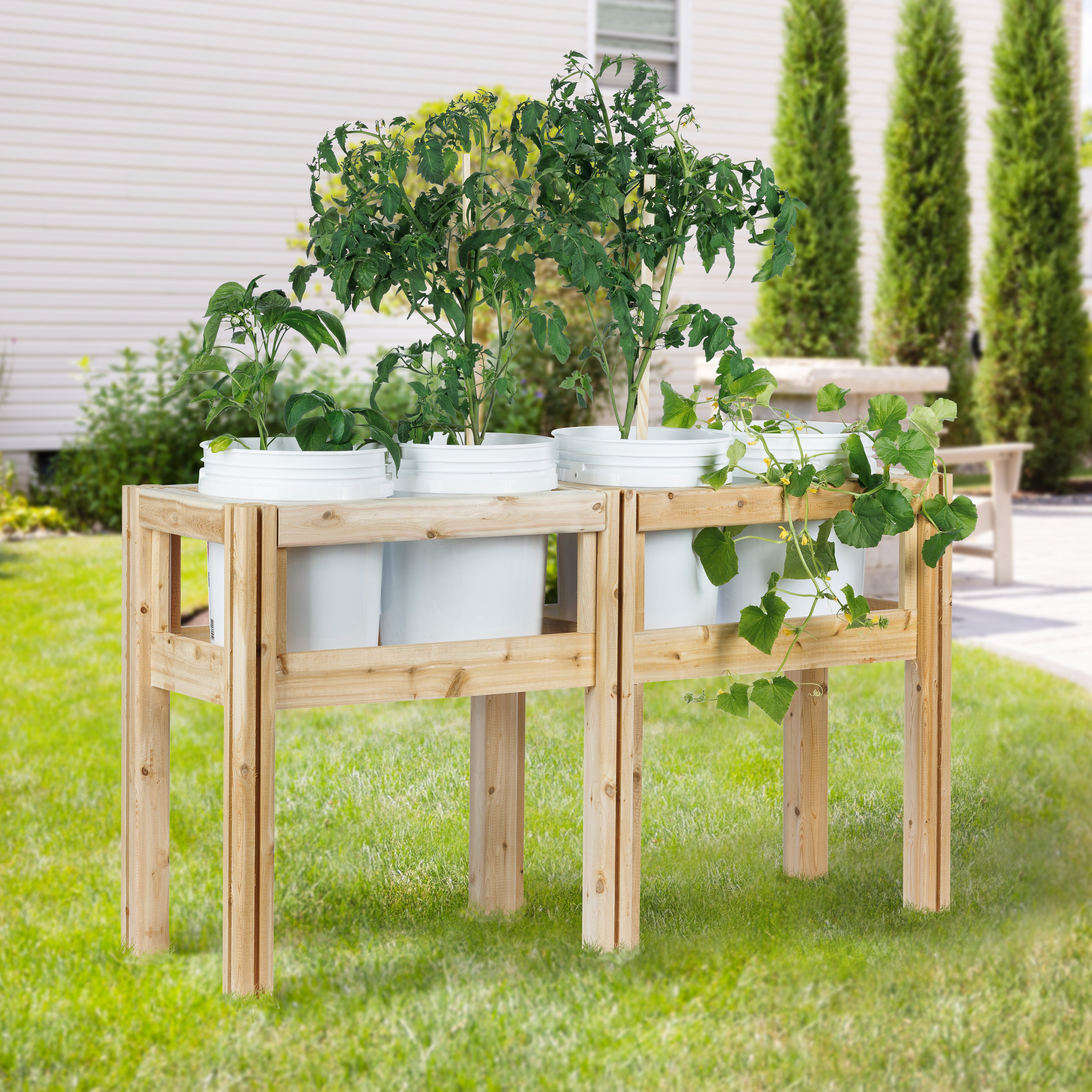greenes-fence-four-bucket-elevated-cedar-wood-garden-frame-54-x-16-x-20-or-30-rc image 8