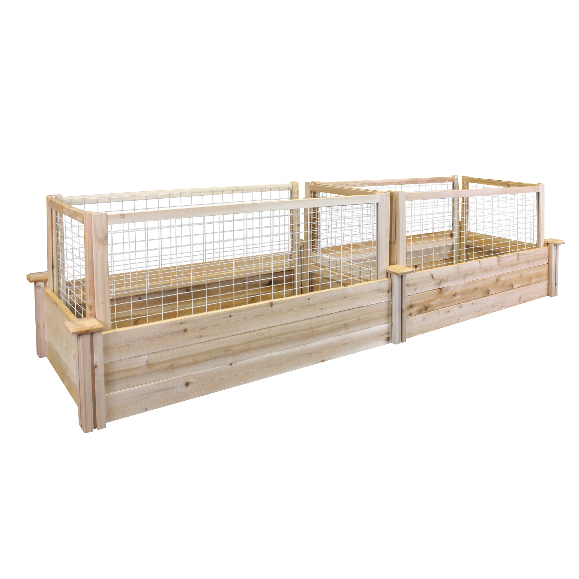 greenes-fence-critterguard-cedar-fence-set-for-2-ft-x-8-ft-raised-bed-rccg2x8-4- image 1