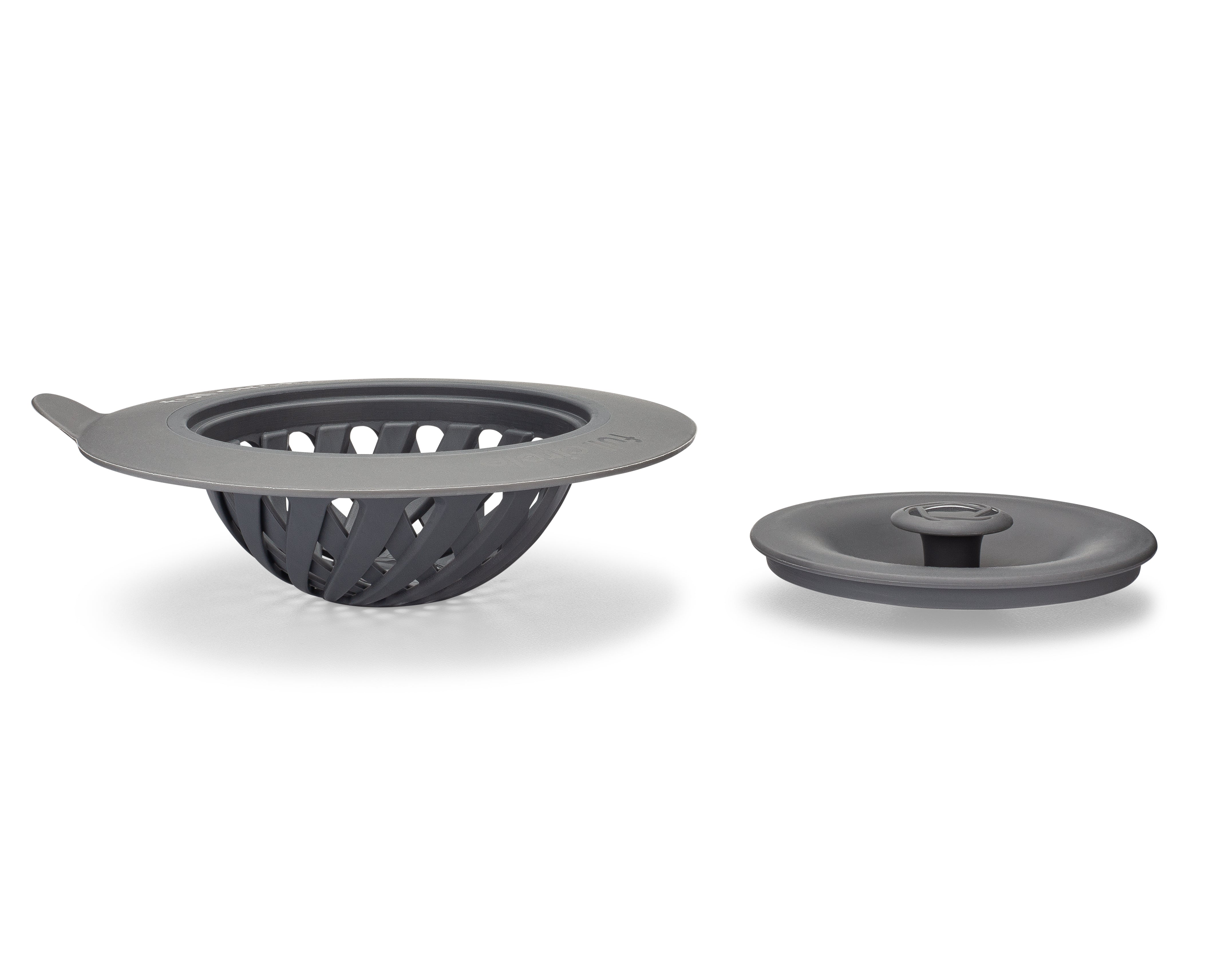 full-circle-catch-close-sink-strainer-gray-recycled-plastic-stopper-strainer-com image 1