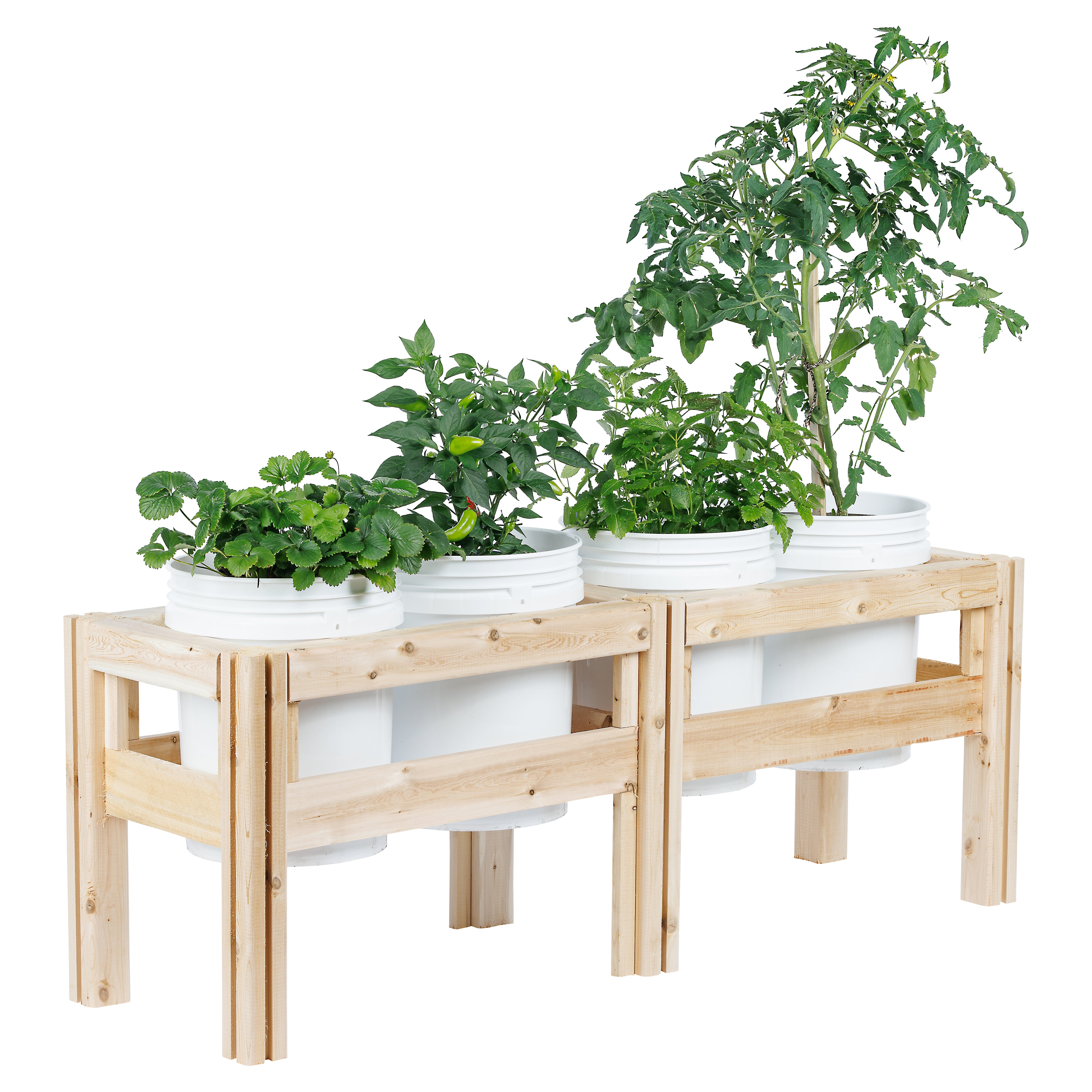 greenes-fence-four-bucket-elevated-cedar-wood-garden-frame-54-x-16-x-20-or-30-rc image 1