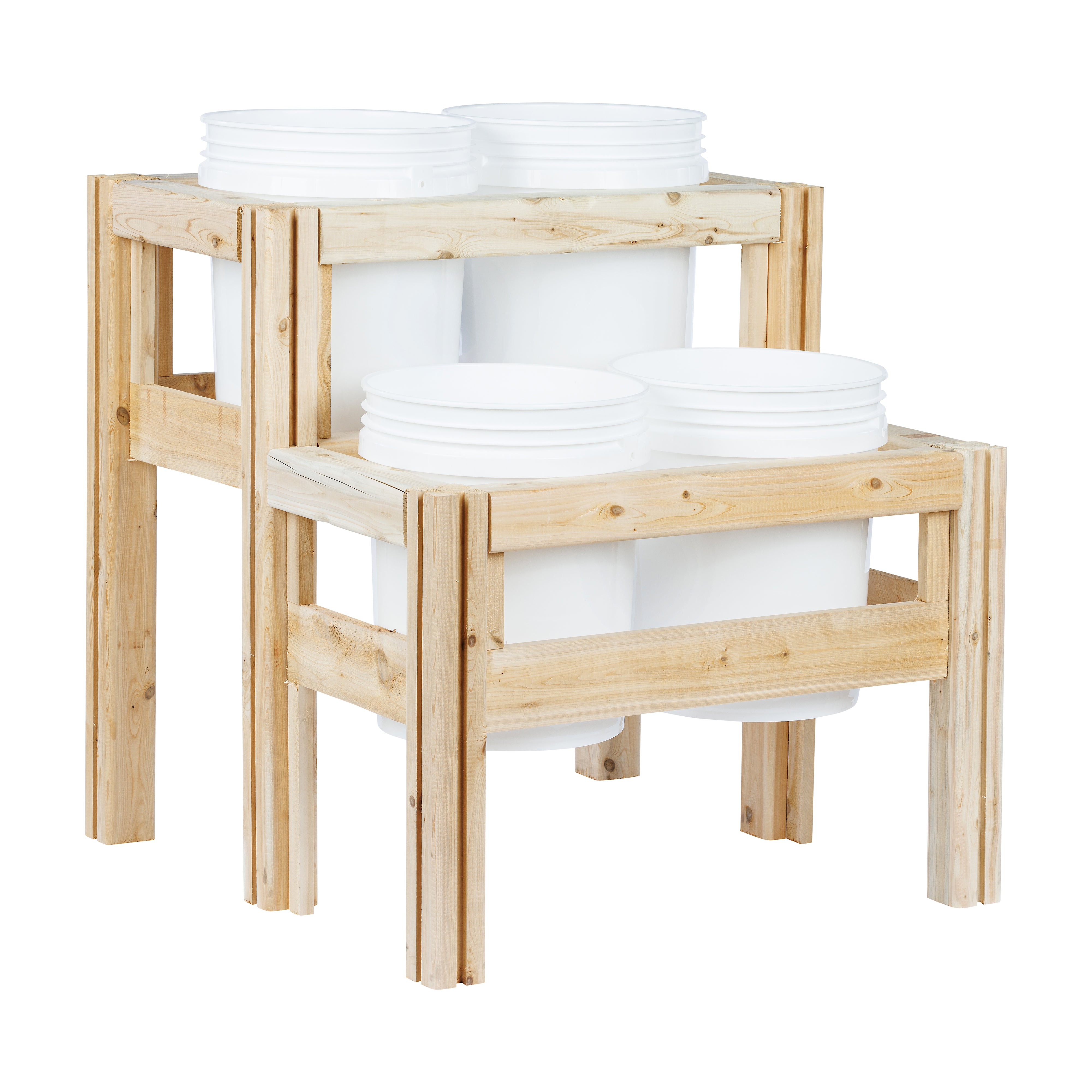 greenes-fence-two-tier-four-bucket-elevated-cedar-garden-frame-30-in-x-28-in-x-3 image 2