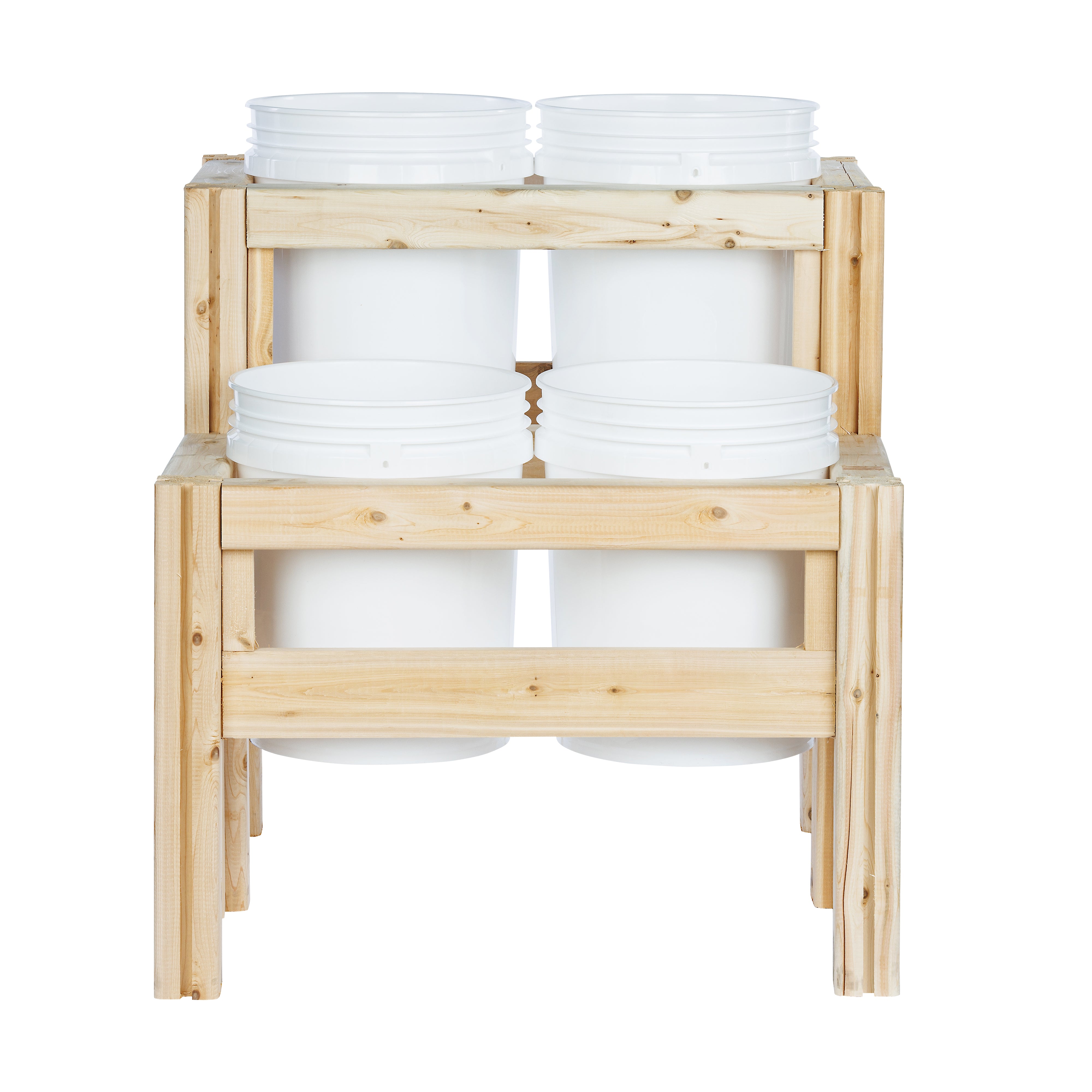 greenes-fence-two-tier-four-bucket-elevated-cedar-garden-frame-30-in-x-28-in-x-3 image 3