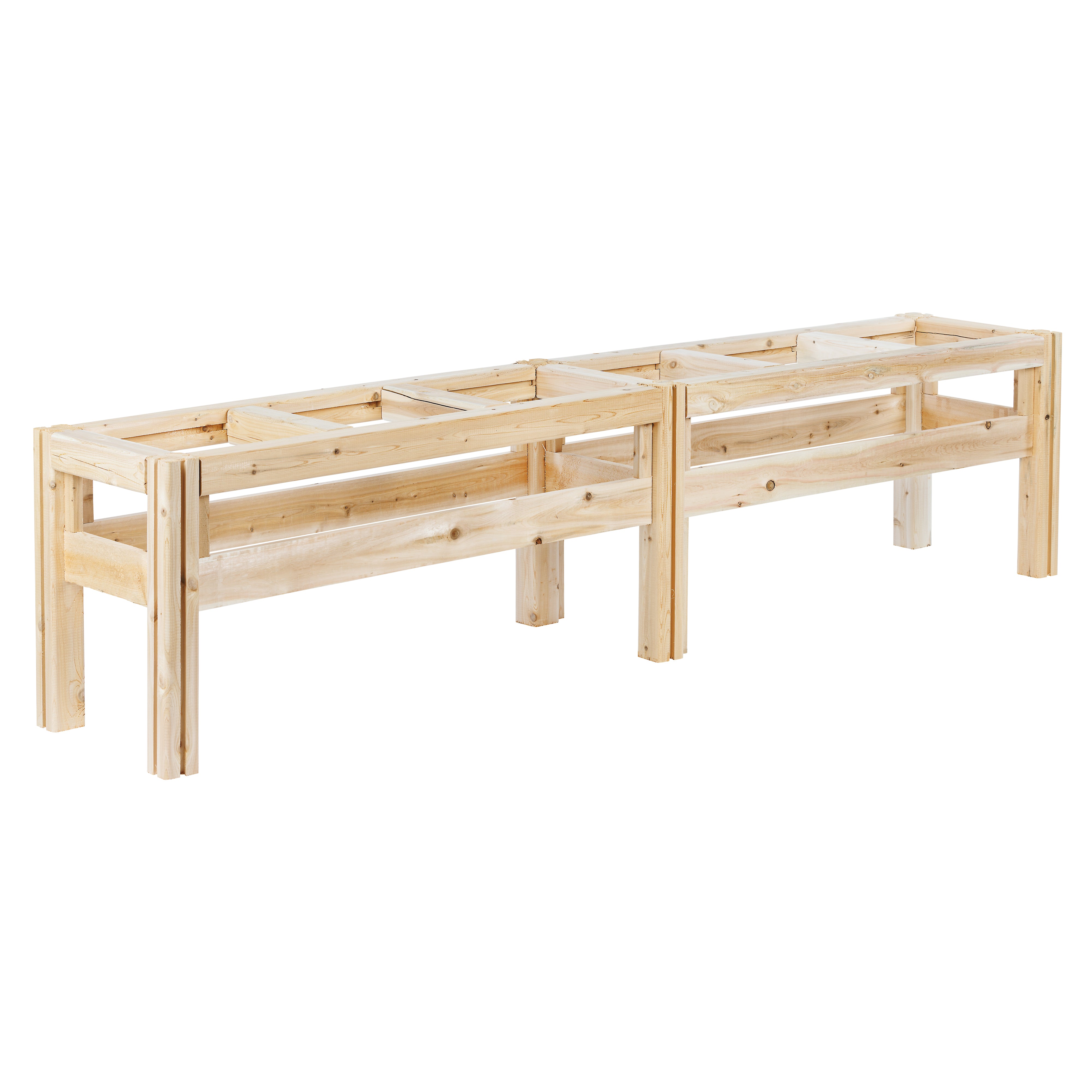greenes-fence-six-bucket-elevated-cedar-wood-garden-frame-84-in-x-16-in-x-20-or- image 5
