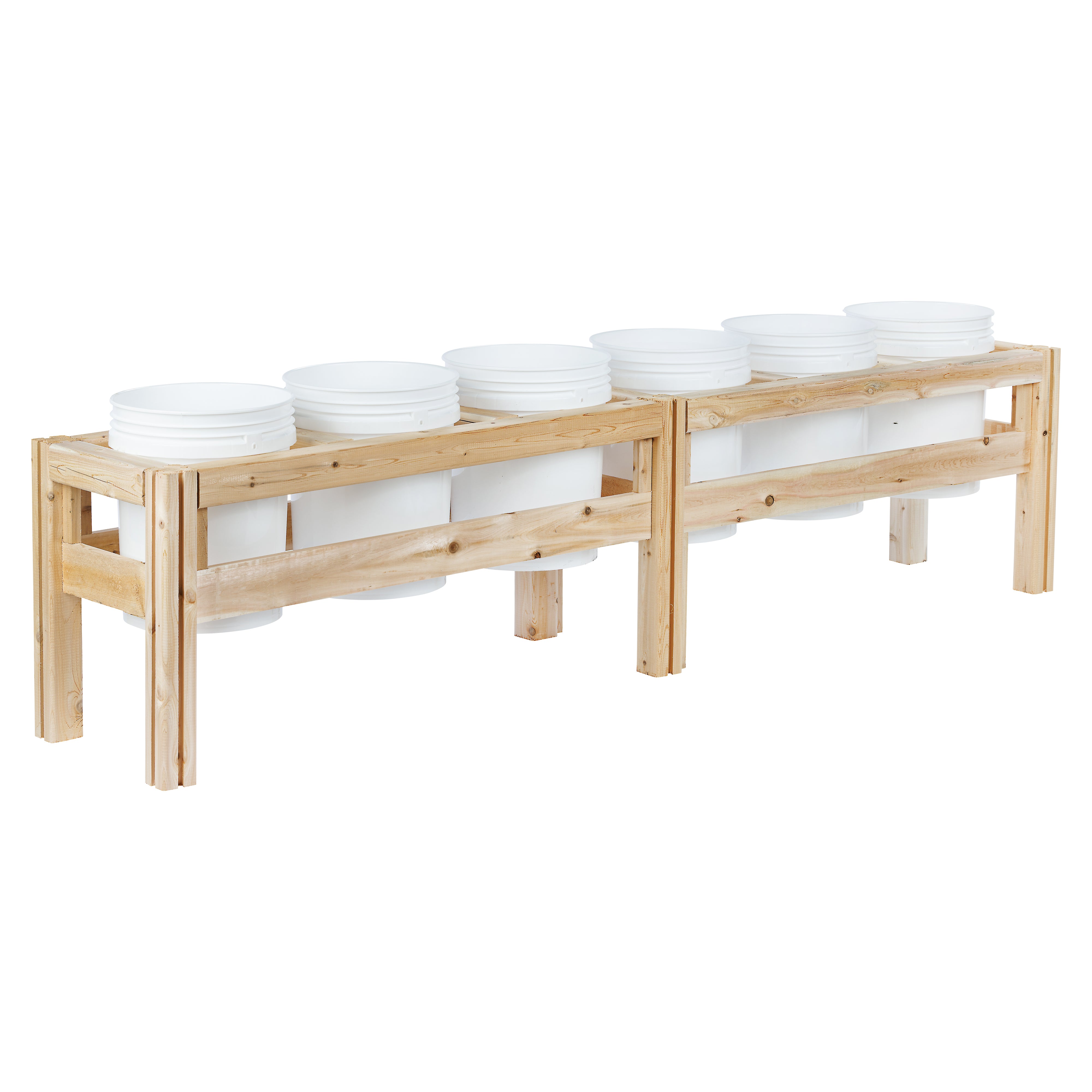greenes-fence-six-bucket-elevated-cedar-wood-garden-frame-84-in-x-16-in-x-20-or- image 4