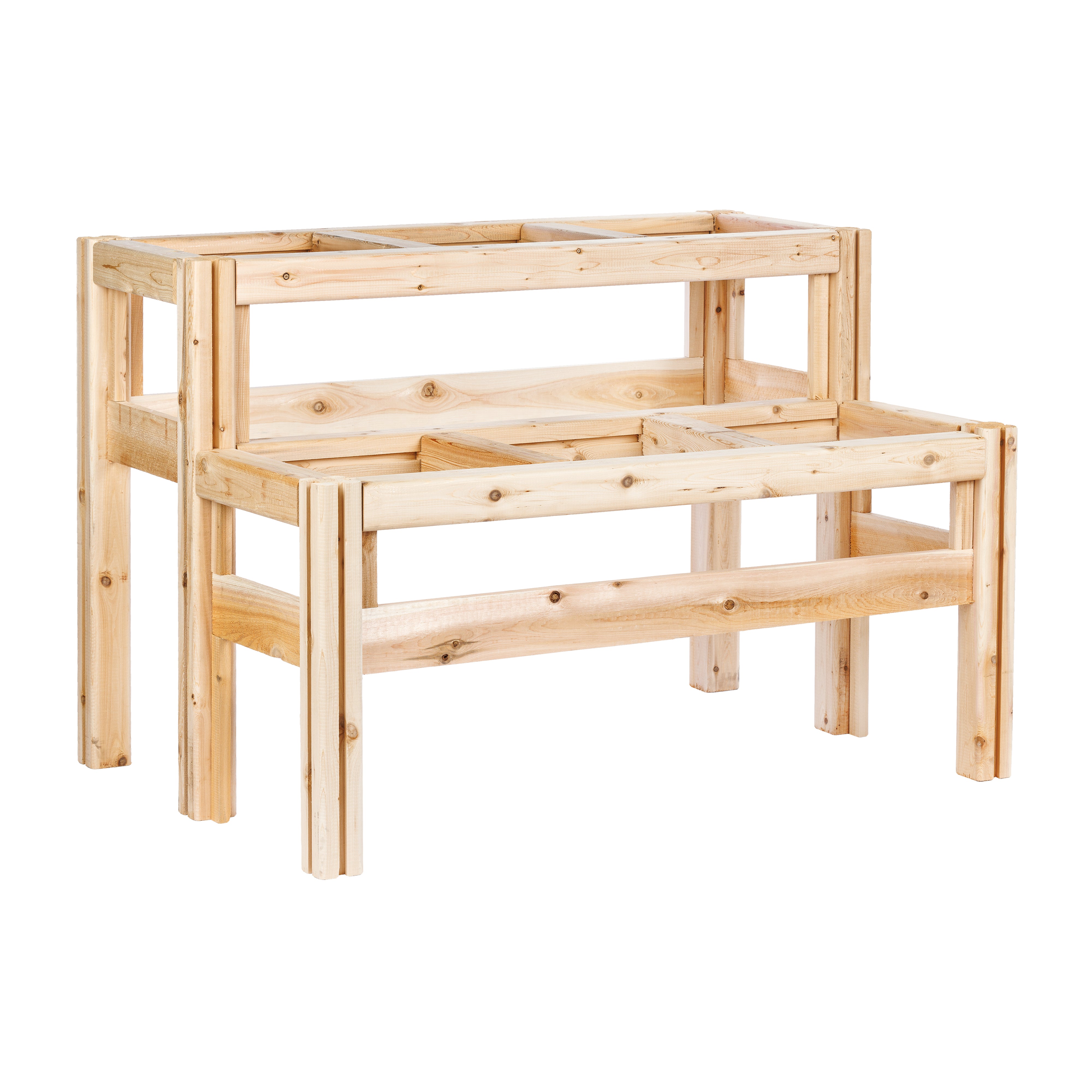 greenes-fence-two-tier-six-bucket-elevated-cedar-wood-garden-frame-43-in-x-30-in image 4