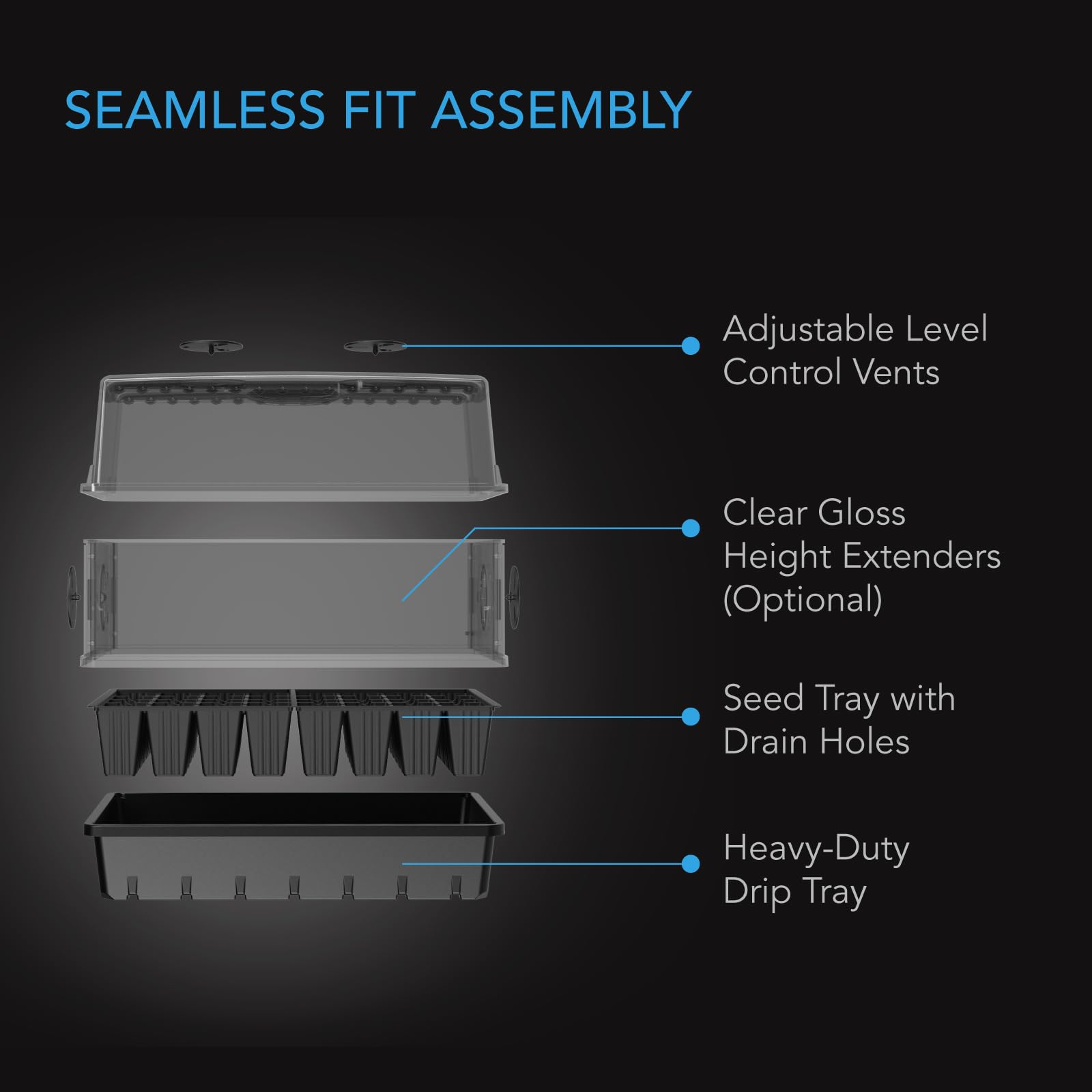 ac-infinity-humidity-dome-germination-kit-with-3mm-thick-dome-5x8-seedling-tray image 3