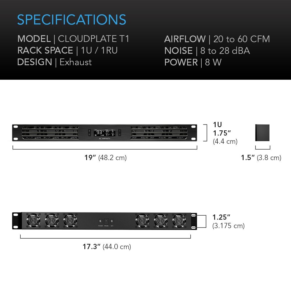 ac-infinity-cloudplate-t1-1u-rack-mount-fan-panel-with-exhaust-airflow image 6